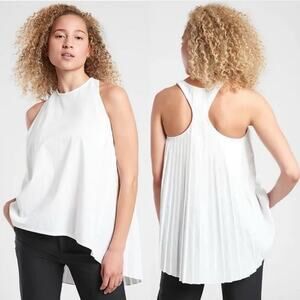 Athleta Sojourn Pleated Tank Top size Small